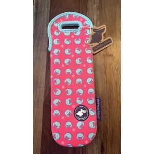 Neoprene Crabby But Cute Wine Tote. The Preppy Pelican. Brand New With Tags